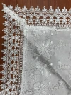 A simple and plain tablecloth with computerized embroidery, weaving and hollowed-out craftsmanship, 85*85 details Picture